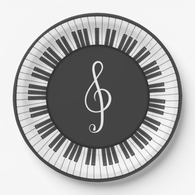 Piano Plates Customizable Party Concert Recital (Front)