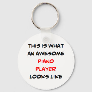 piano player, awesome keychain