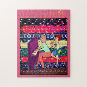 Piano Player Et Notes De Musique 2 Jigsaw Puzzle