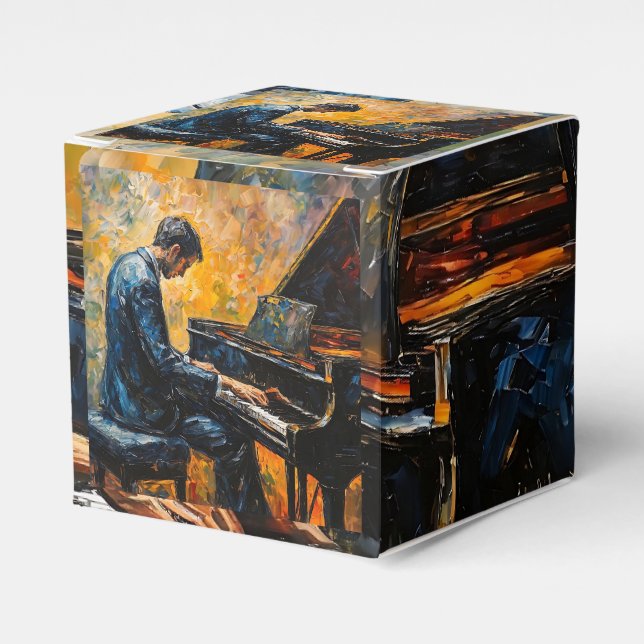 Piano Player - Oil Painting Favor Box (Front Side)
