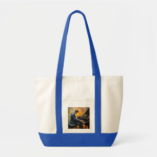 Piano Player - Oil Painting Tote Bag