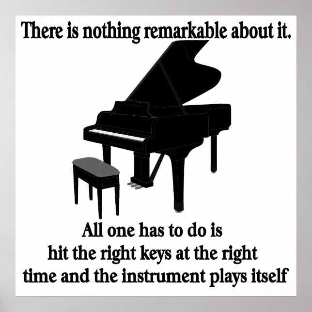 Piano Player Poster Pianiste (Devant)