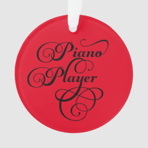 Piano Player Script Ornament