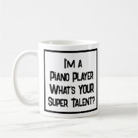 Piano Player Super Talent. Café Mug