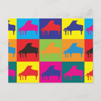Piano Pop Art Postcard