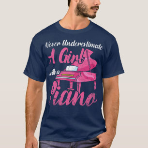 Piano Retro Musician Girl Pianist T-Shirt