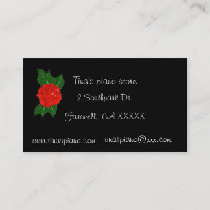 Piano rose Business Card