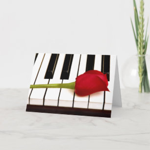 Piano &  rose III Holiday Card