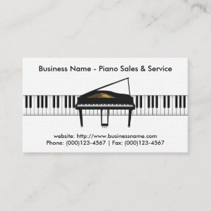 Piano Sales Business Card: Piano 3D Model Business Card