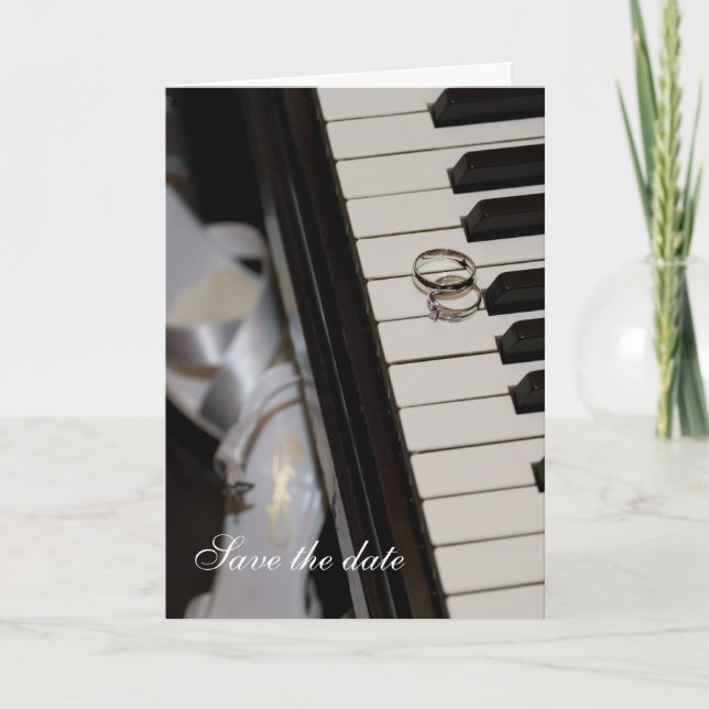 Piano - Save the Date card (Front)