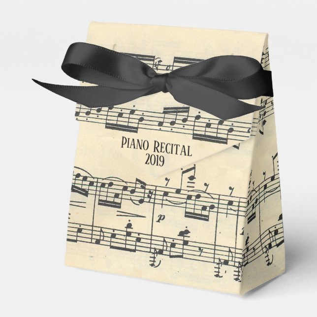 Piano Sheet music for recital Favor Box (Front Side)