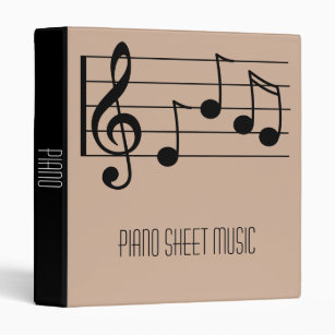 Piano Sheet Music student folder portfolio Binder