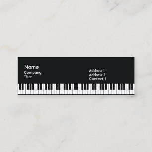 Piano - Skinny Mini Business Card