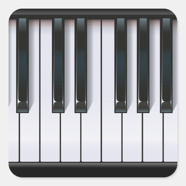 Piano Square Sticker (Front)