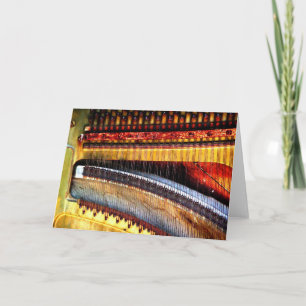"Piano Strings" Digitally Altered Rusty Old Piano Card