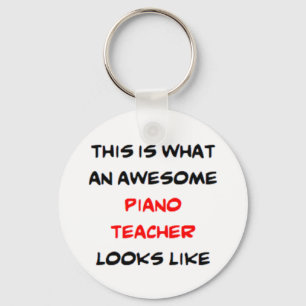 piano teacher, awesome keychain