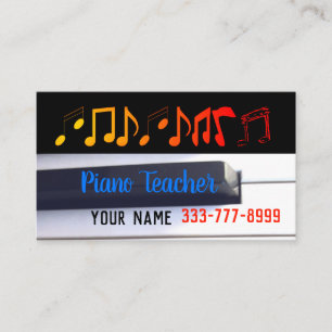Piano Teacher Business Card