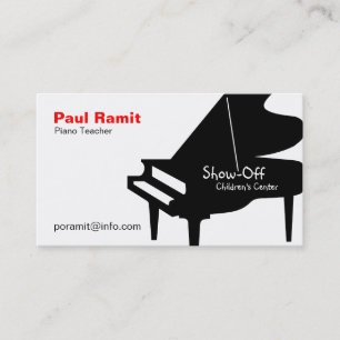 Piano Teacher Business Card