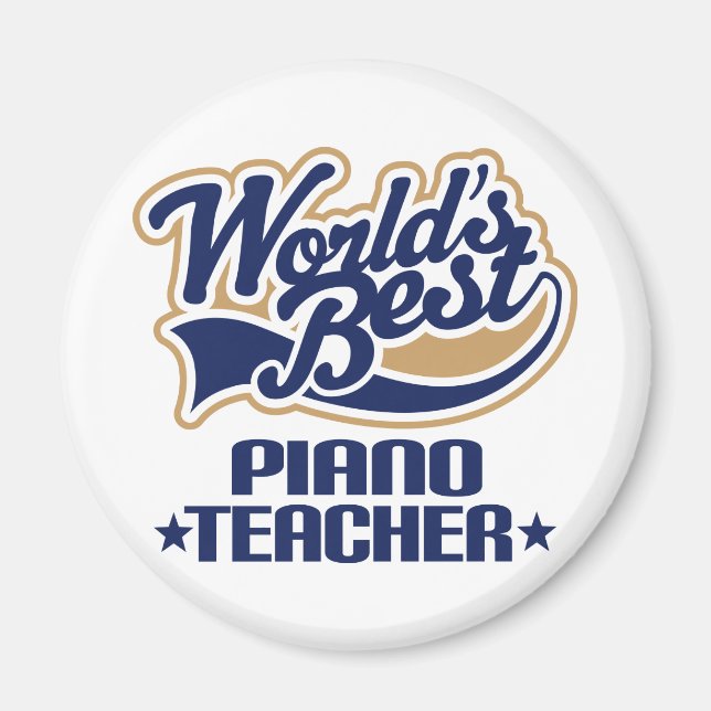 Piano Teacher Gift Magnet (Front)