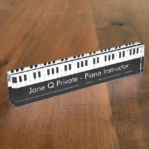 Piano Teacher Instructor Nameplate