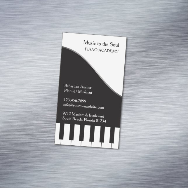 Piano Teacher Magnetic Business Card (In Situ)