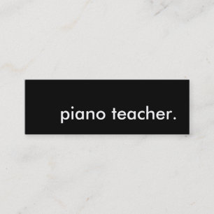 piano teacher. mini business card