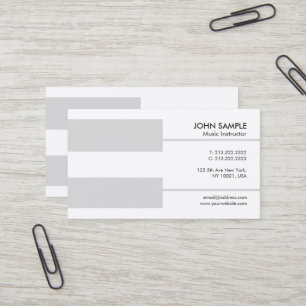 Piano Teacher Music Lessons Instruction Luxury Business Card