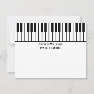 Piano Teacher Personal Stationery Card