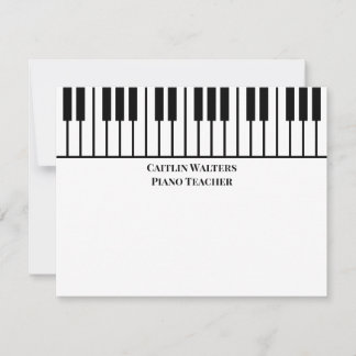 Piano Teacher Personal Stationery Card