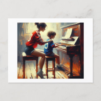Piano Teacher,  Postcard