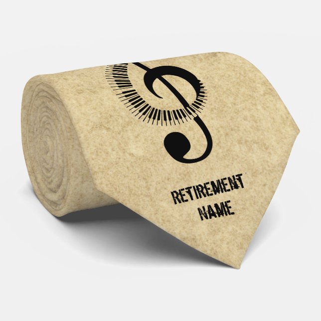 Piano Teacher Retirement Gift Personalized Tie (Rolled)