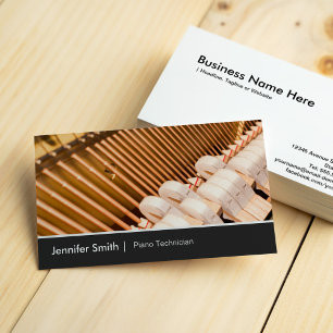 Piano Technician  Piano Tuner - Elegant and Chic Business Card