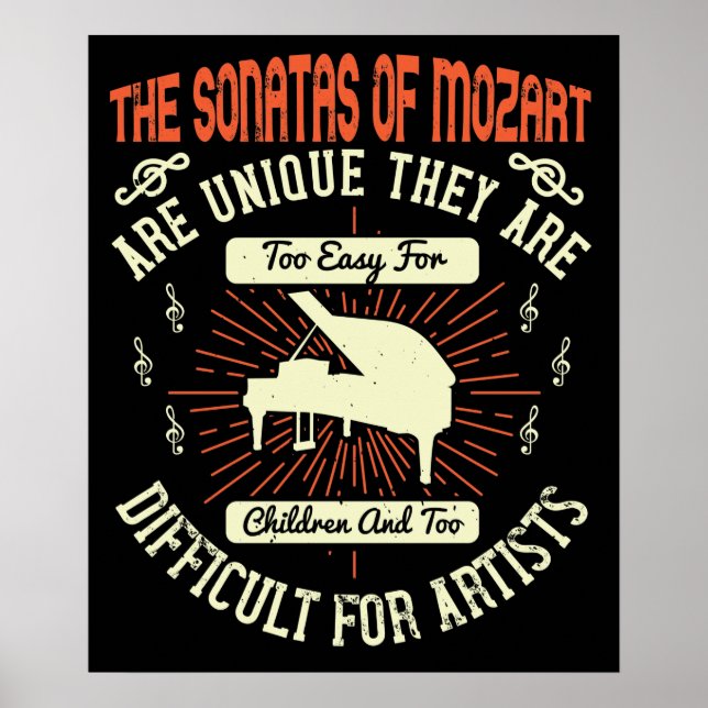 Piano - The Sonatas Of Mozart Poster (Front)
