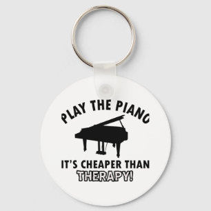 piano therapy design keychain