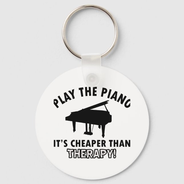 piano therapy design keychain (Front)