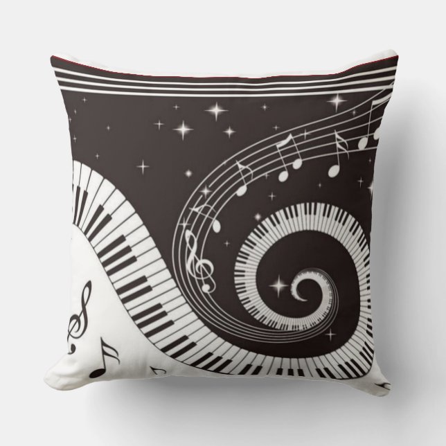 Piano Throw Pillow (Front)