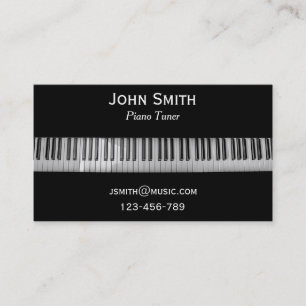 Piano Tuner freelance music professional Business Card