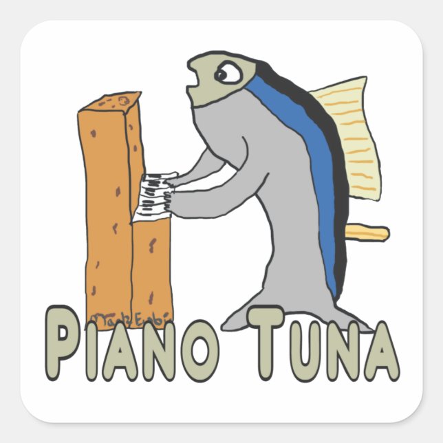 Piano Tuner (Tuna) Square Sticker (Front)