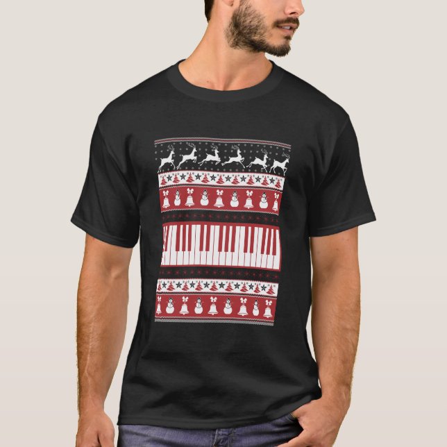 Piano Ugly Christmas Sweater Xmas (Front)