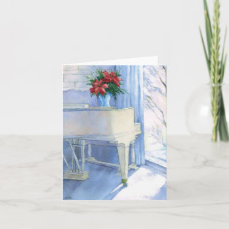 piano watercolor blank note card