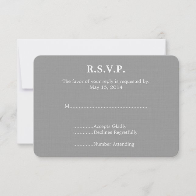 Piano Wedding RSVP (Front)