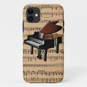 Piano ~ With Sheet Music Background Case-Mate iPhone Case
