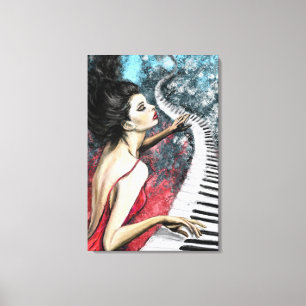 Piano Woman Canvas Print