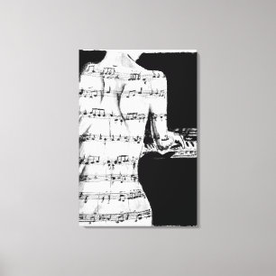 Piano Woman Canvas Print Music Fantasy