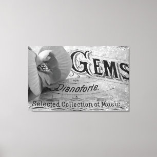 Pianoforte Gems Et Begonia Blossom Toile Enveloppé