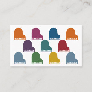 Pianos colorés Cartes de visite