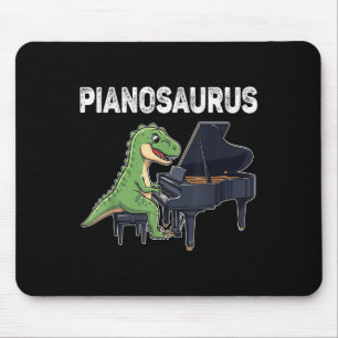 Pianosaurus Funny Dinosaur Playing Piano Kids Musi Mouse Pad