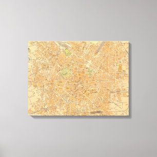 Pianta di Milano - Map of Milan, Italy Canvas Print