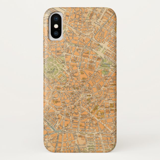Pianta di Milano - Map of Milan, Italy Case-Mate iPhone Case (Back)
