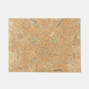 Pianta di Milano - Map of Milan, Italy Doormat